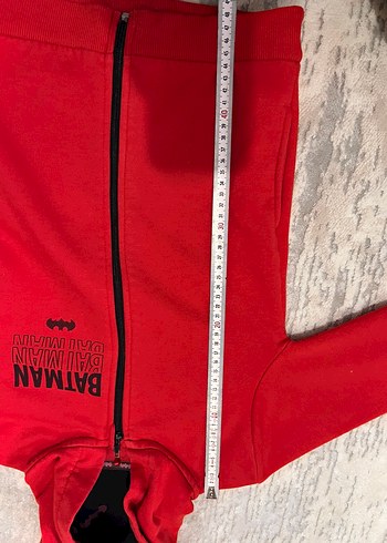 Koyu Kırmızı Kapüşonlu Erkek Çocuk hırka - Görsel 6