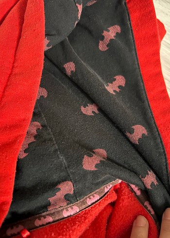 Koyu Kırmızı Kapüşonlu Erkek Çocuk hırka - Görsel 2