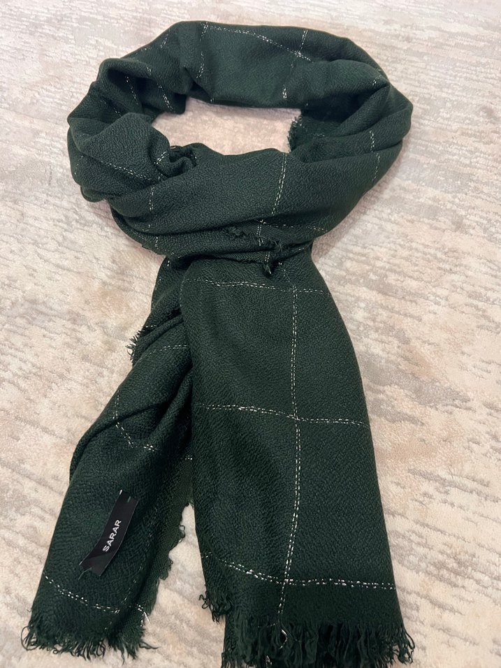 Sarar Yeşil Kadın Şal - Görsel 4