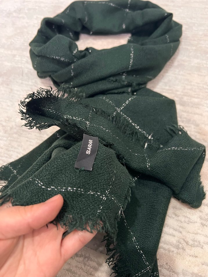 Sarar Yeşil Kadın Şal - Görsel 5