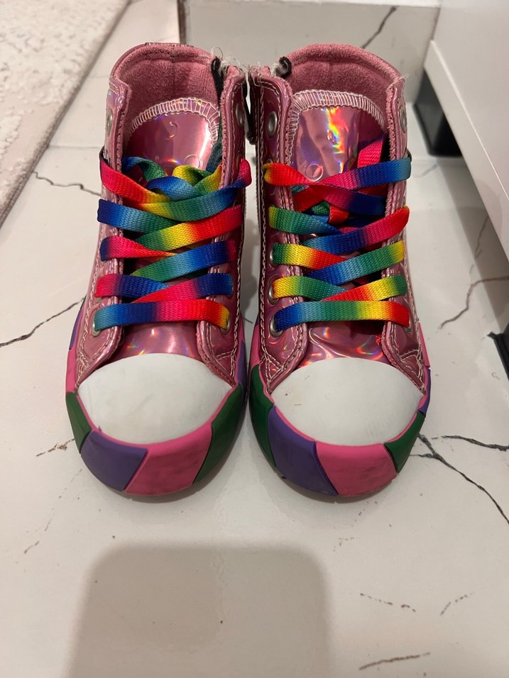 Pembe Bağcıklı Kız Çocuk Spor Ayakkabı - Görsel 2