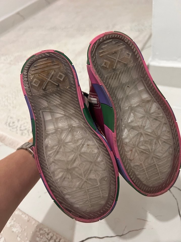 Pembe Bağcıklı Kız Çocuk Spor Ayakkabı - Görsel 5