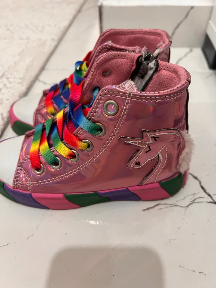 Pembe Bağcıklı Kız Çocuk Spor Ayakkabı - Görsel 4