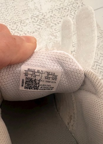 Kız Çocuk Beyaz Cırt Cırtlı Spor Ayakkabı - Görsel 8