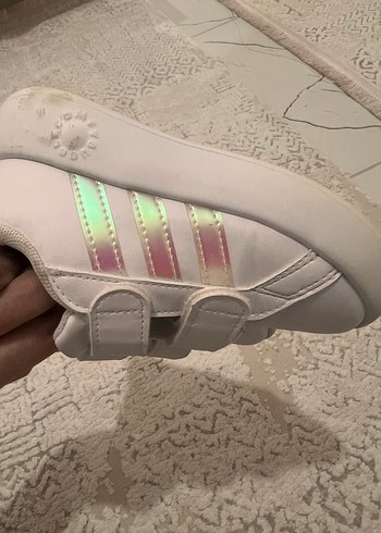 Kız Çocuk Beyaz Cırt Cırtlı Spor Ayakkabı - Görsel 4