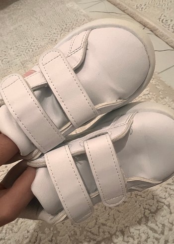 Kız Çocuk Beyaz Cırt Cırtlı Spor Ayakkabı - Görsel 6