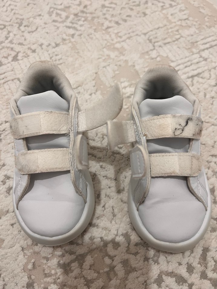 Kız Çocuk Beyaz Cırt Cırtlı Spor Ayakkabı - Görsel 5