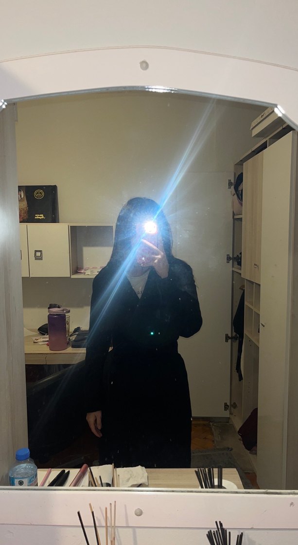 Siyah Kadın Kaban - Görsel 3