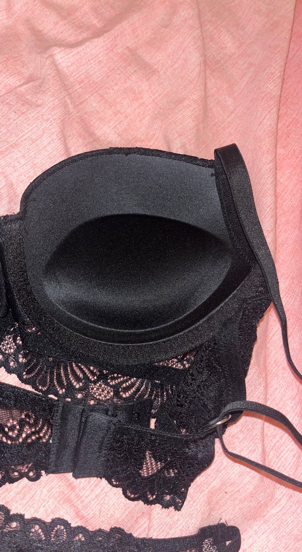 Siyah Gotik Dantel Sütyen ve Külot Takımı - Görsel 2