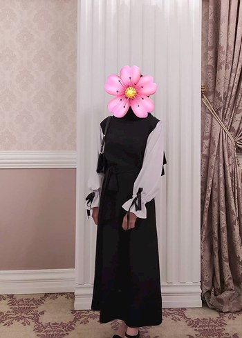Uzun Siyah oversize abiye elbise