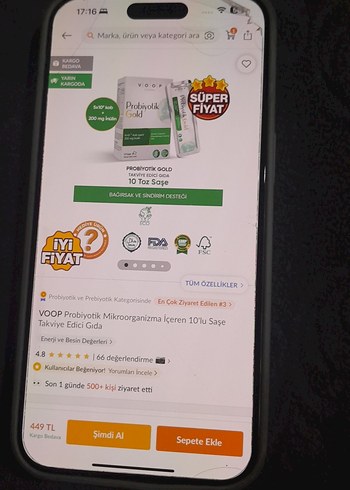 VOOP Probiyotik Mikroorganizma İçeren Takviye Edici Gıda - Görsel 2