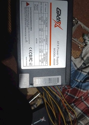 gamyx 450w atx guc kaynağı siyah - Görsel 5