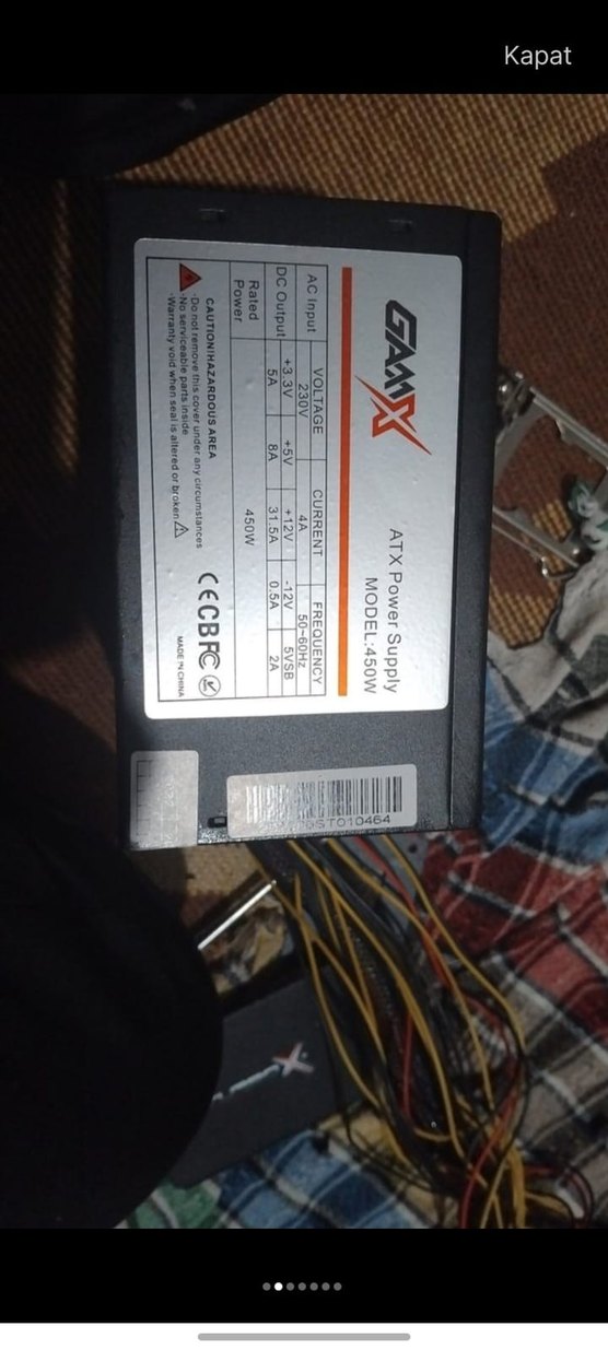 gamyx 450w atx guc kaynağı siyah - Görsel 5