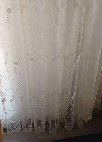  Beden beyaz Renk Bohem İşlemeli Beyaz Tül Perde