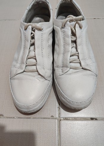 Minimalist Beyaz erkek Spor Ayakkabı - Görsel 2