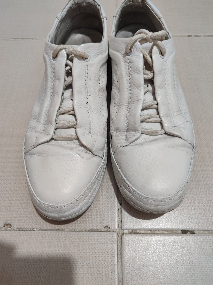 Minimalist Beyaz erkek Spor Ayakkabı - Görsel 2