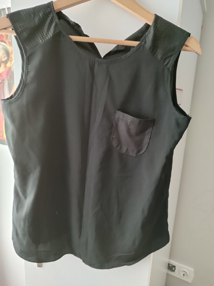 Siyah Kolsuz Salaş Bluz - Görsel 2