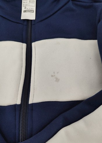 Erkek Çocuk Mavi Fermuarlı Yüksek Yakalı eşofman üstü - Görsel 2