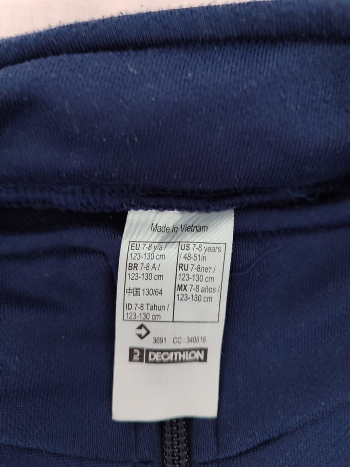 Erkek Çocuk Mavi Fermuarlı Yüksek Yakalı eşofman üstü - Görsel 3