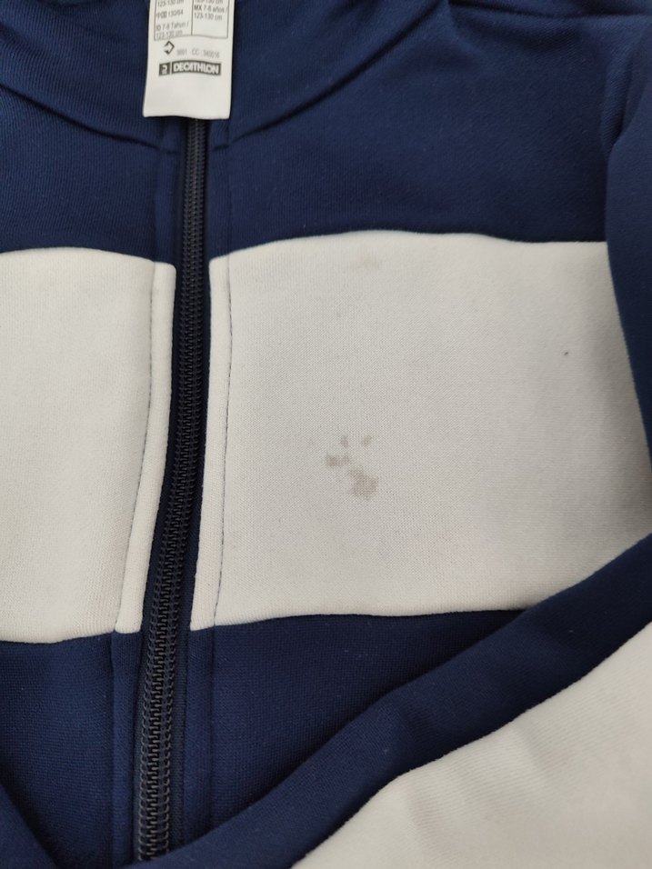 Erkek Çocuk Mavi Fermuarlı Yüksek Yakalı eşofman üstü - Görsel 2