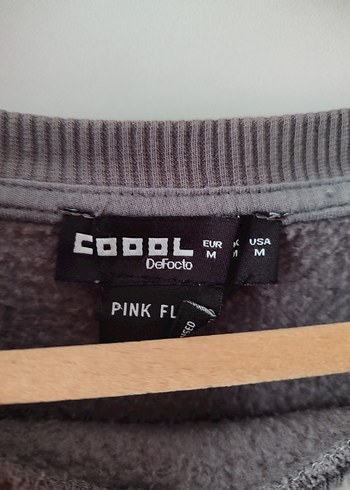 Gri Pembe Floyd Baskılı Rock Punk Sweatshirt - Görsel 3