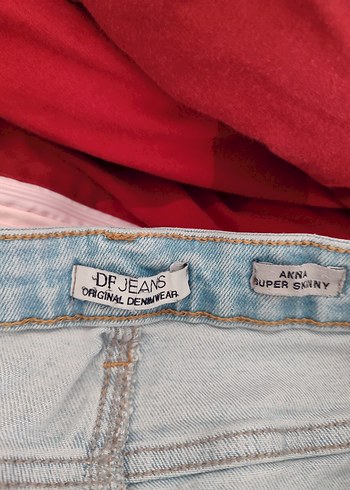 Kadın Mavi Pastel Renkli Düğmeli Denim Pantolon - Görsel 5