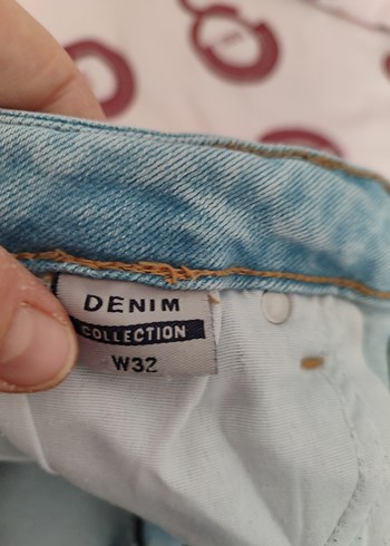 Kadın Mavi Pastel Renkli Düğmeli Denim Pantolon - Görsel 4