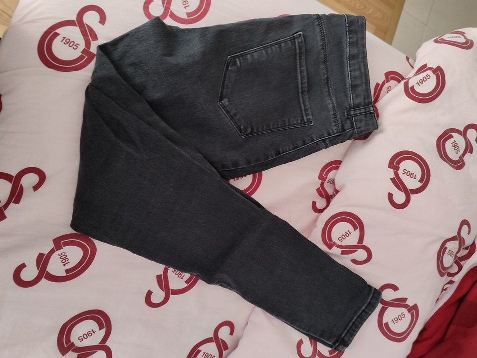 Gri Midi Boy Dar Kesim Kadın Kot Pantolon - Görsel 3