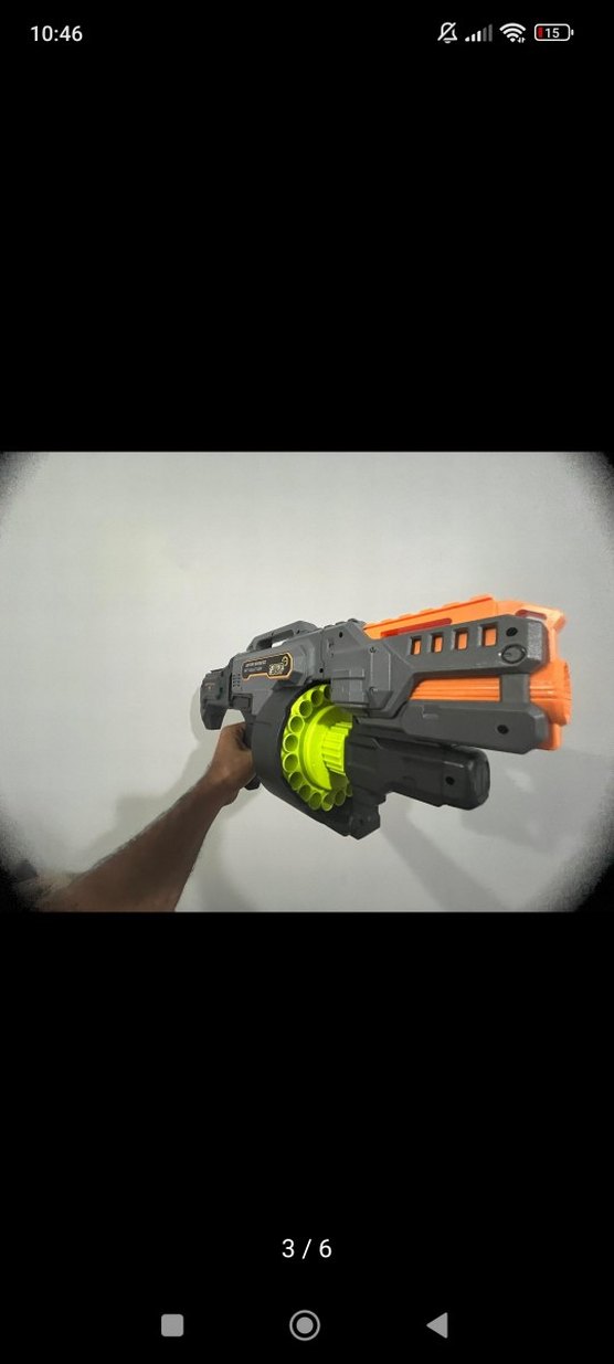 Siyah Büyük Oyuncak Tüfek - Görsel 3