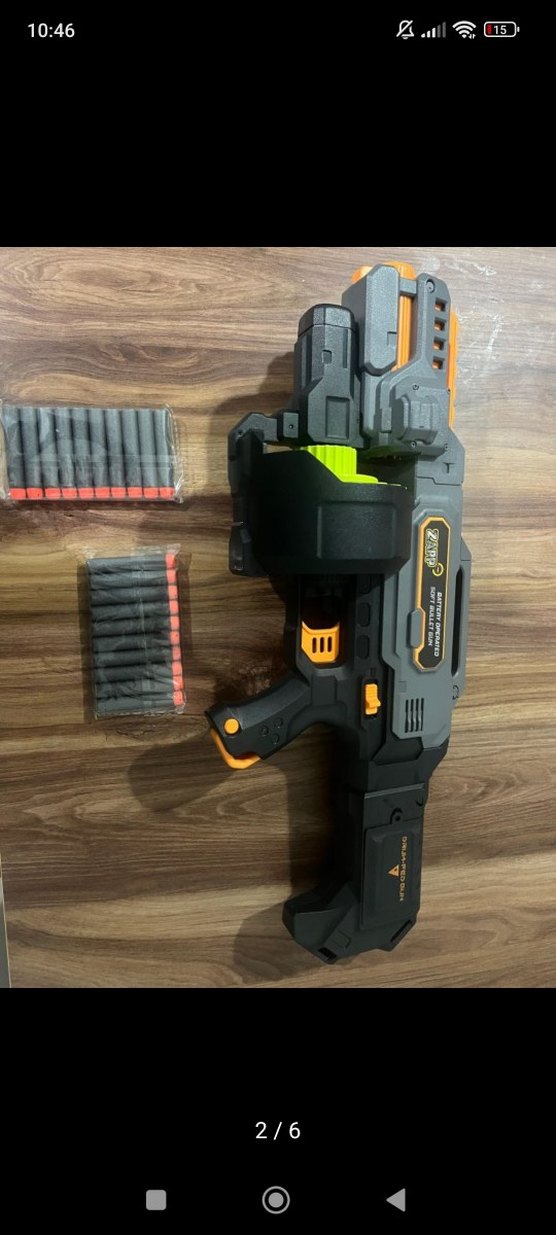 Siyah Büyük Oyuncak Tüfek - Görsel 2