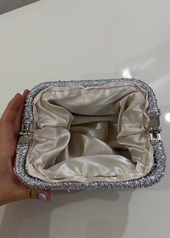 Mango Gri Örgü Kadın Portföy Çanta