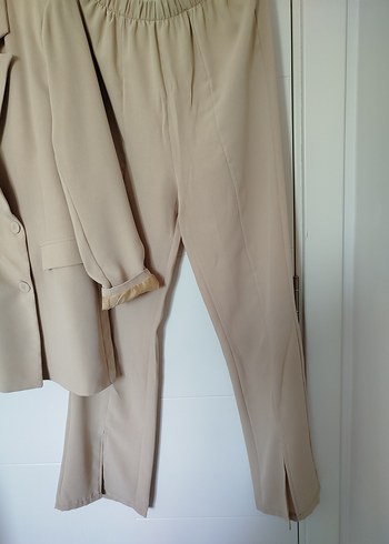 Bej Kadın Midi Blazer Takım - Görsel 6