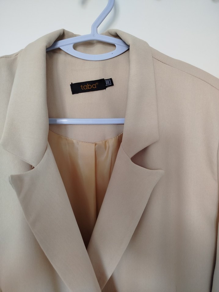 Bej Kadın Midi Blazer Takım - Görsel 5