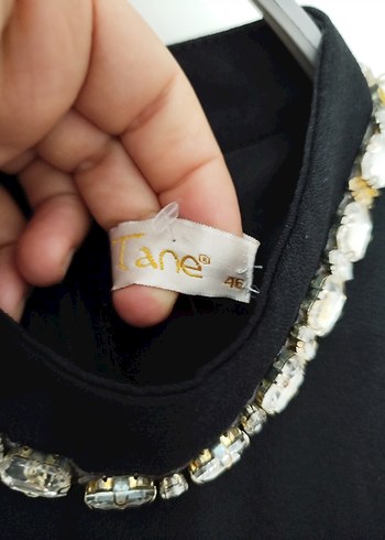 Uzun Kollu Siyah Nakışlı Uzun Abiye Elbise - Görsel 9