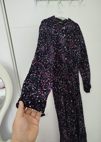 Çok Renkli Uzun Kollu elbise - Görsel 3