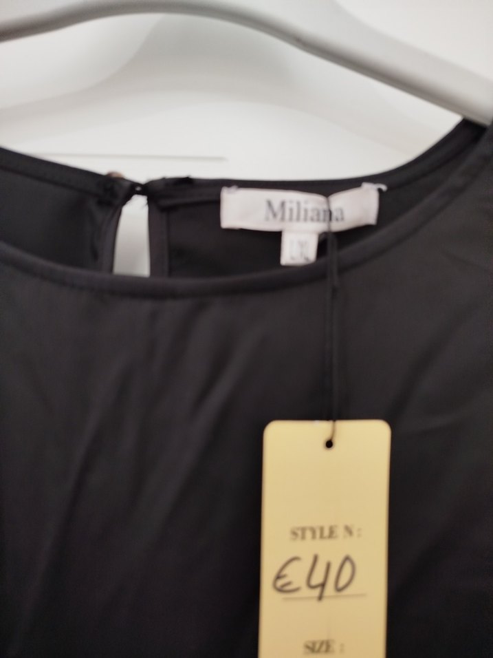 Siyah Uzun Kollu Salaş  ithal saten Kadın Elbise - Görsel 4