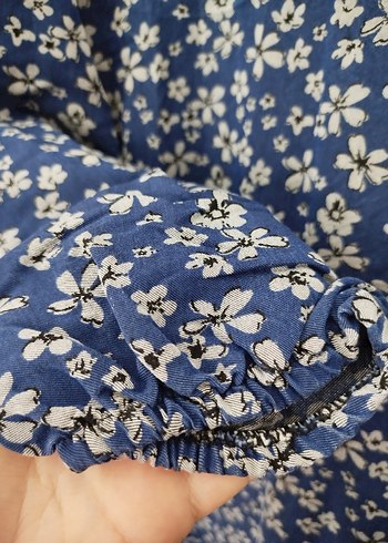 Uzun Kollu Bohem Çiçekli Uzun Elbise - Görsel 4