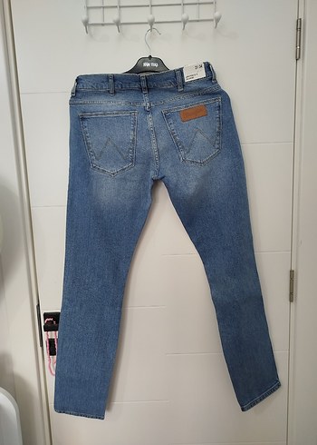 Düğmeli Mavi Erkek Denim Pantolon - Görsel 2