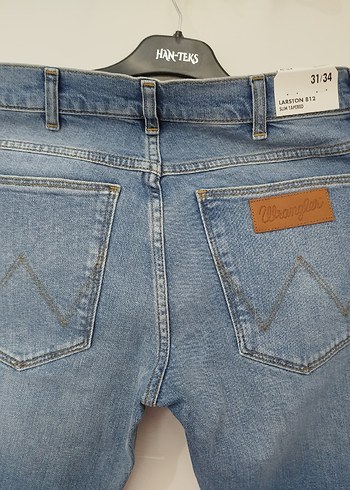 Düğmeli Mavi Erkek Denim Pantolon - Görsel 3