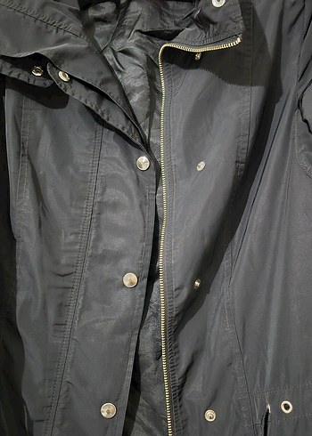 Siyah Midi Kadın Yağmurluk - Görsel 3