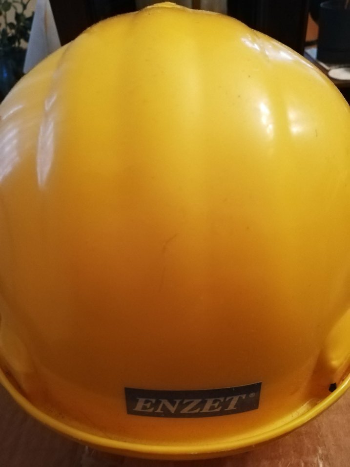 Parlak Turuncu Plastik Motosiklet Kaskı ENZET - Görsel 2