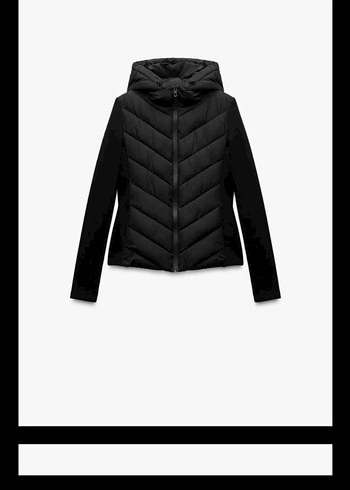 Zara Fermuarlı Siyah Kadın Spor Mont