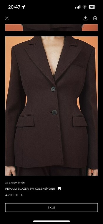 Zarar peplum blazer