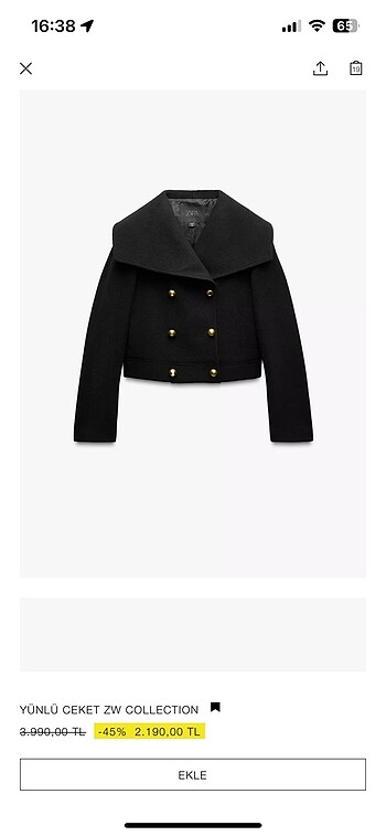 Zara ceket