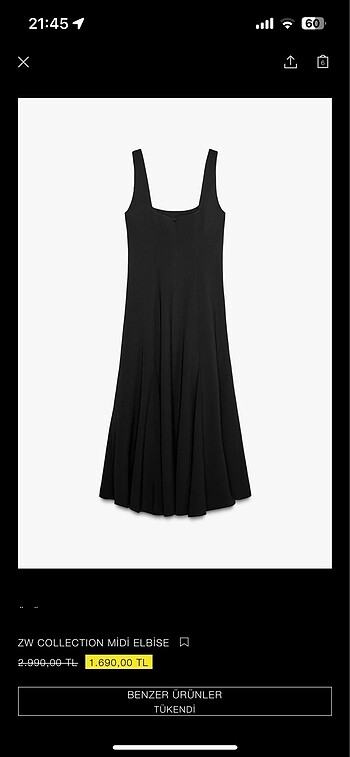 xs Beden Zara elbise