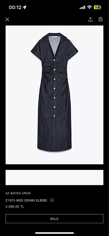 Zara Zara denim elbise