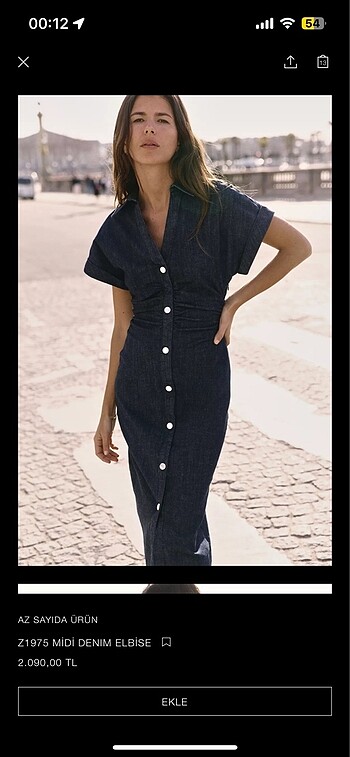 Zara denim elbise