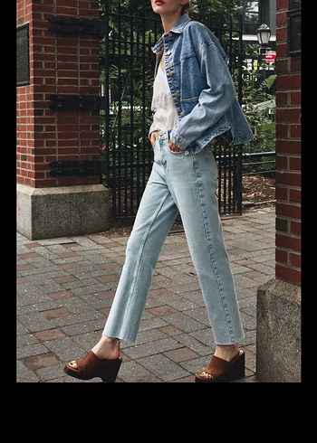 Regular Fit Midi Denim Kadın Pantolon