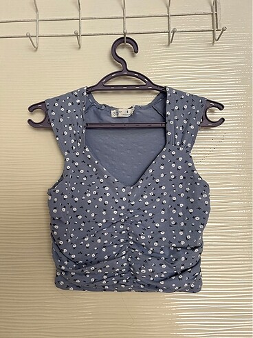 Primark mavi çiçekli bluz