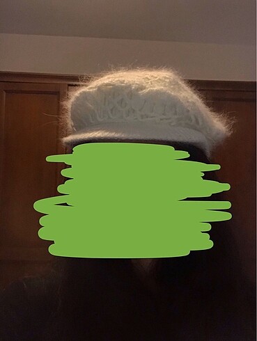 Y2k Beyaz Dantelli Örgü Kasket Şapka Bere - Görsel 2